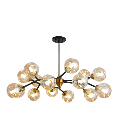 Kulowy Szklany Żyrandol