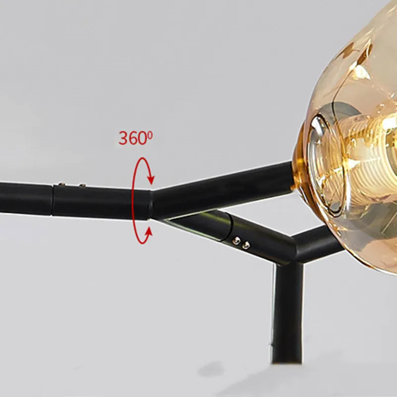 Kulowy Szklany Żyrandol