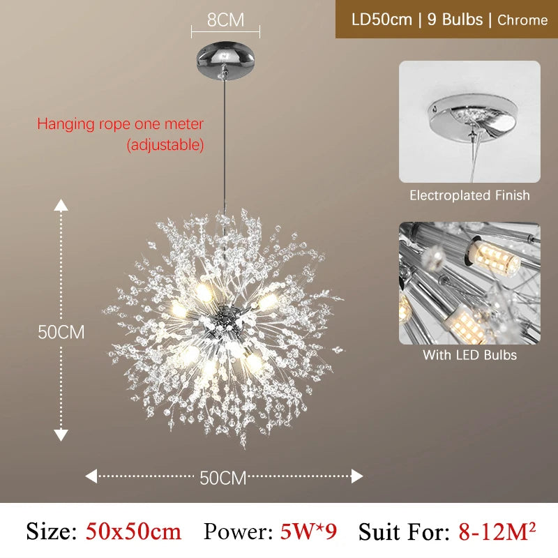 Olśniewający Kryształowy Żyrandol