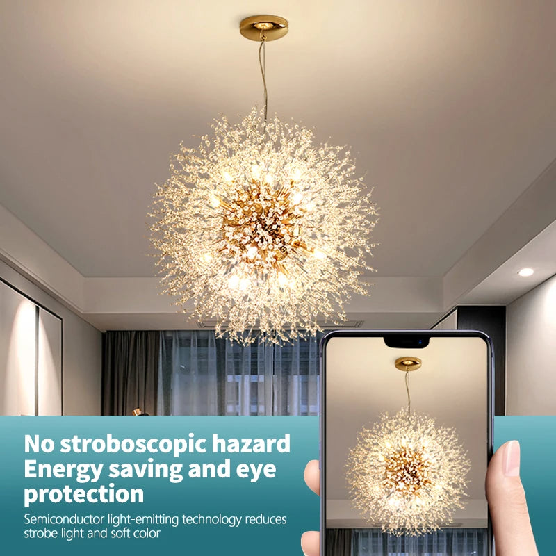 Olśniewający Kryształowy Żyrandol