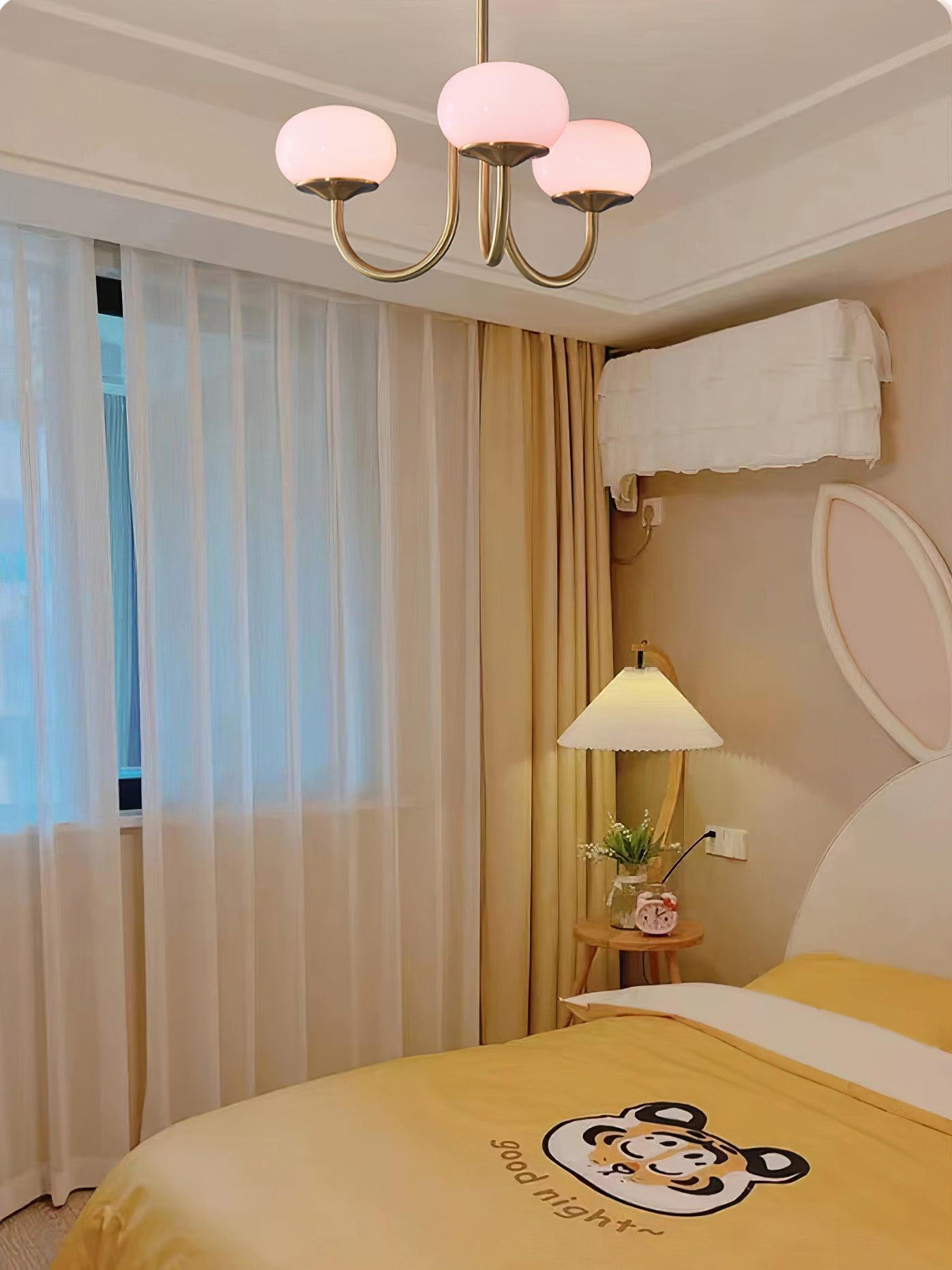 Różany Kryształowy Żyrandol