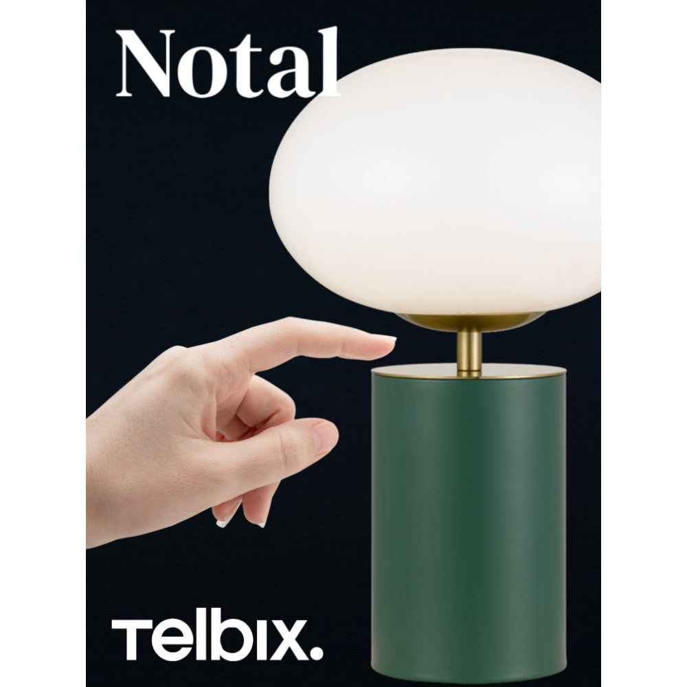Lampa Dotykowa Notal 5w 3000K E14 Zielona, Złota i Opal