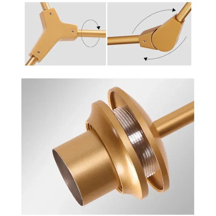 Bańkowy Sputnik Żyrandol