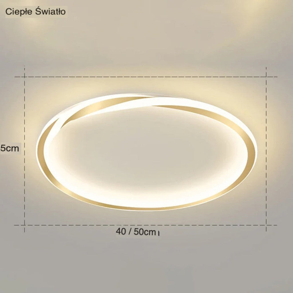 Minimalistyczna Okrągła Lampa Sufitowa LED do Sypialni